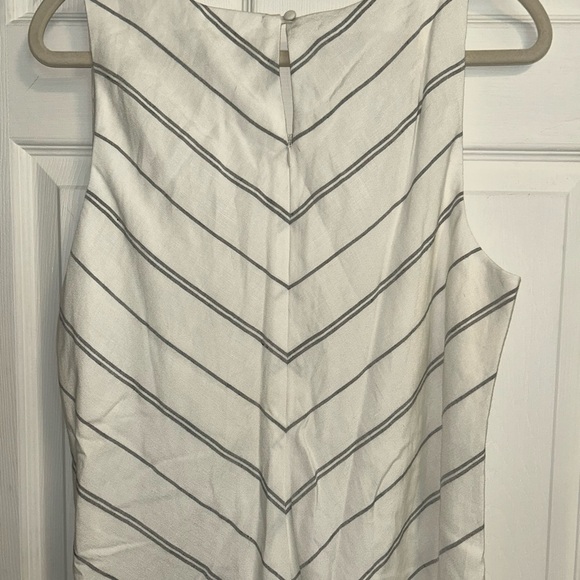 Talbots White A-Line Maxi Dress Sleeveless V-Neck - Picture 4 of 5